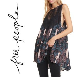 NWT Free People Count Me In Trapeze Tunic Tank Top